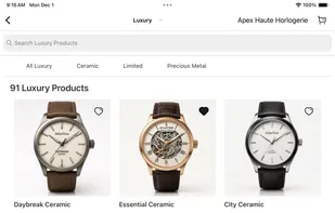 Advanced search and filtering capabilities make it easy to navigate a large product catalog.
