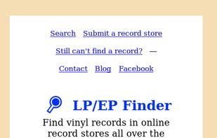 Find vinyl records in online record stores all over the world