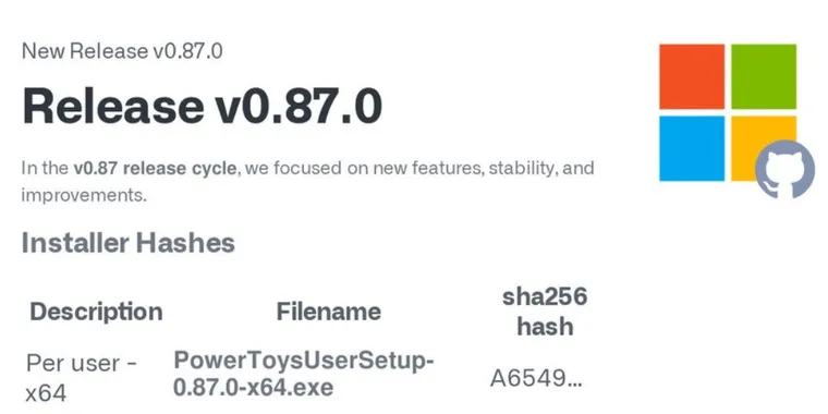 Microsoft PowerToys 0.87 is now available image