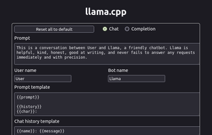 llamafile screenshot 1