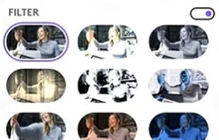Click the filter that you want to apply to your composition.
