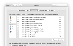 Customize shortcuts.