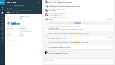 Lead cards store all the interaction happening with the lead, and custom fields will help you store all the relevant data about contacts, company, and more.