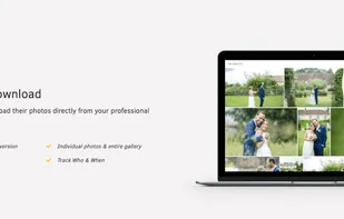 Allow clients to download their photos directly from your professional gallery.