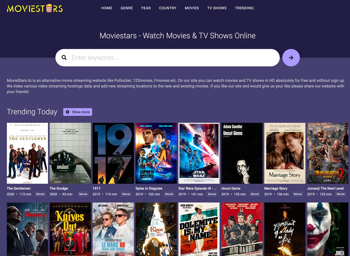 MovieStars Alternatives: 25+ Movie Streaming Services and similar websites  | AlternativeTo