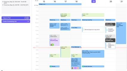 Create scheduling links to share availability, right from the Morgen calendar