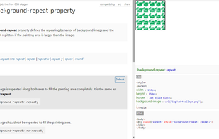 A demo of background-repeat property.