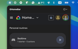 GHomeBar screenshot 1
