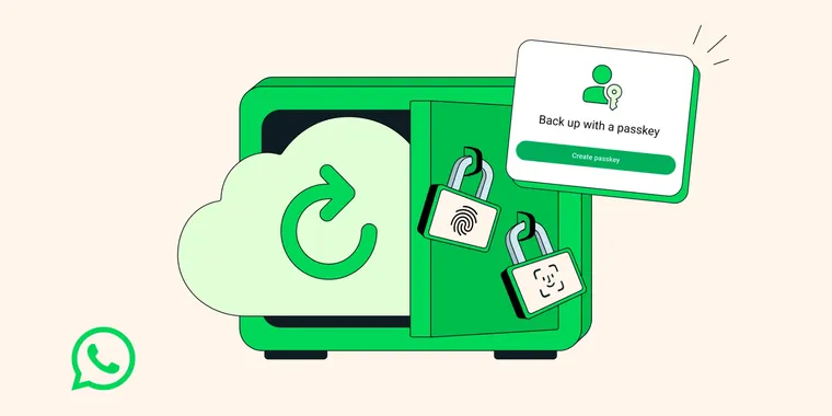 WhatsApp adds passkey support to encrypted chat backups for improved data security image
