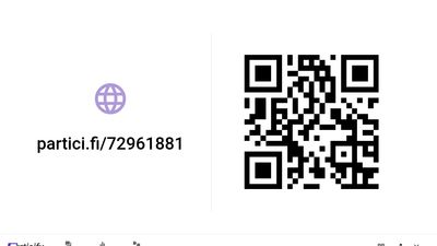 QR Code and url of room to join.