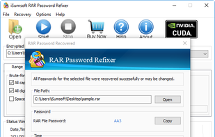 iSumsoft RAR Password Refixer screenshot 1