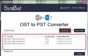 SysBud OST to PST Converter screenshot 1