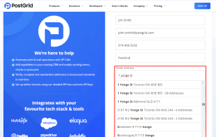 Get instant suggestions to auto-complete the addresses with the relevant details like correct Address, Street, and Postal Codes/Zipcodes and eliminate bad data entry.