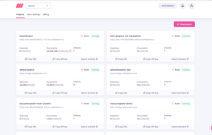 Meilisearch screenshot 1