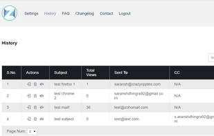 Zoho Mail Tracker screenshot 2