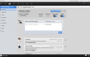 Project Management: Collaborate around projects, milestones and tasks.