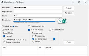 WinFindGrep screenshot 1