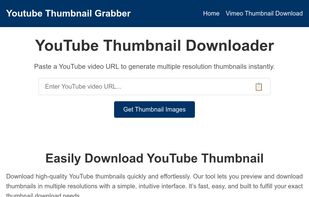 YouTube Thumbnail Downloader Desktop Screenshot