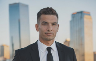 Example man photo generated with AI