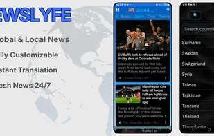 NewsLyfe main features overview: global/local news, customization, and instant translation.