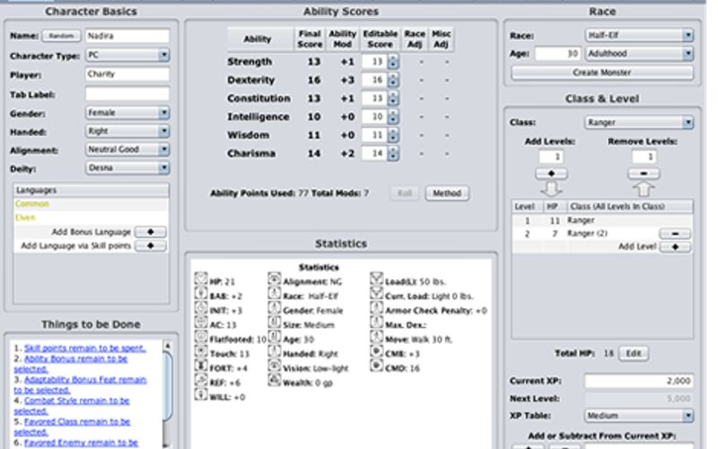 PCGen – A d20 RPG Character Creator