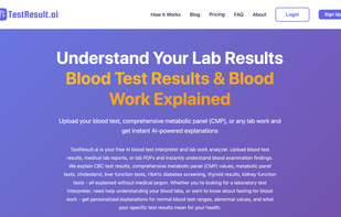 Simple home page that tell about the application