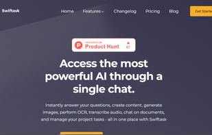 Swiftask landing page