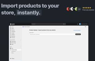 Product Uploads allows you to import products from any website to your Shopify, Wix and Squarespace stores