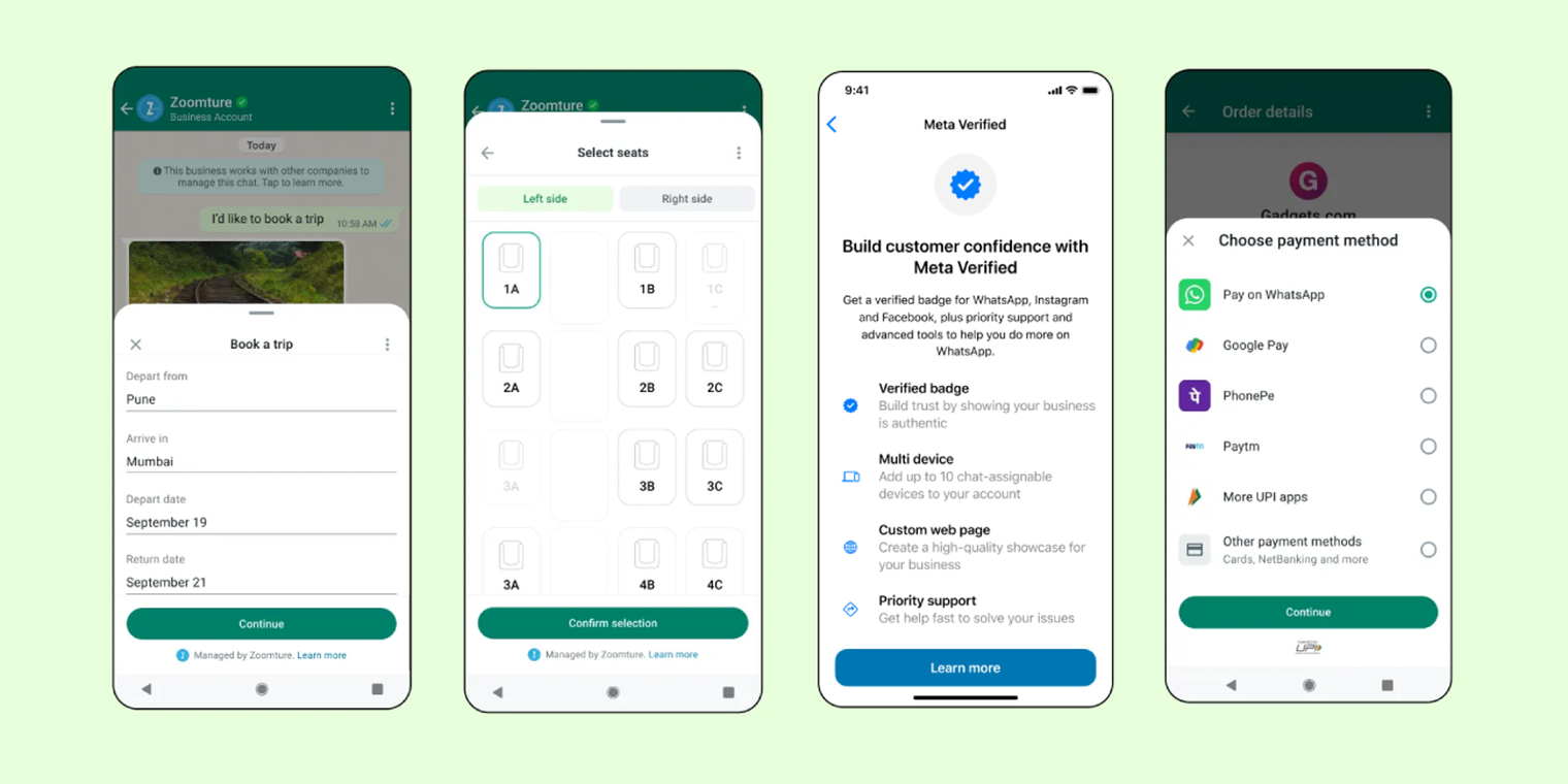 WhatsApp introduces 'Flows' for in-chat business services and Meta verification program image