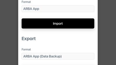 Data import and export, automatic device synchronization via the cloud