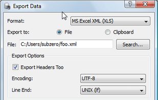 Data export