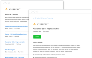 Add a beautiful careers page to your website in seconds.