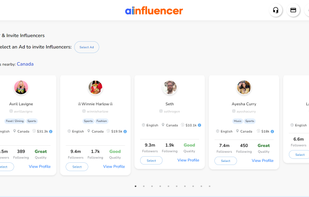 Find influencers on Ainfluencer