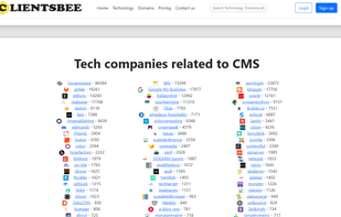 Companies and website categorized by technology