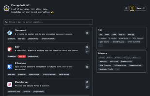 EncryptedList screenshot 1