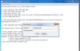 Encrypted Notepad screenshot 1