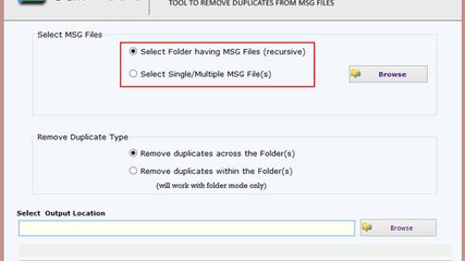 GainTools MSG Duplicate Remover screenshot 1