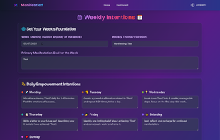 Manifestied Weekly Intentions