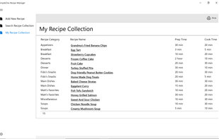 SimpleOne Recipe Manager screenshot 1