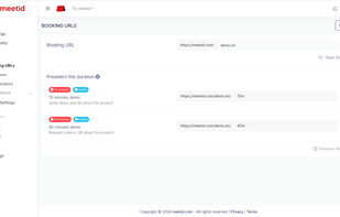 Admin page: Booking url, you can custom your URL here