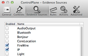 Evidence Sources (used to determine context automatically)