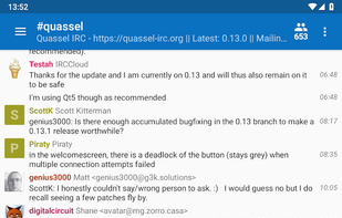 QuasselDroid screenshot 2