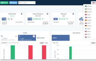 Advance Dashboard & Language Selector 