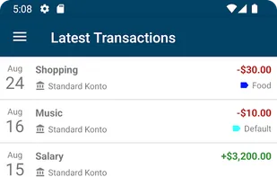 Finance Manager (PFA) screenshot 1