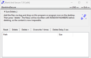 BlankAndSecure screenshot 1