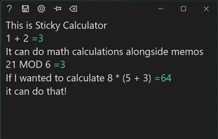 Sticky Calculator screenshot 1