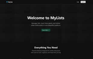 Mylists.info screenshot 1