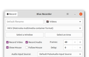 Blue Recorder - Main window.