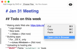 Open links in browser.
