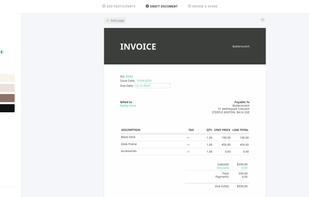Document In Progress View